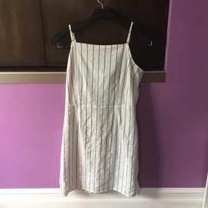 Cute white striped dress with tie in back